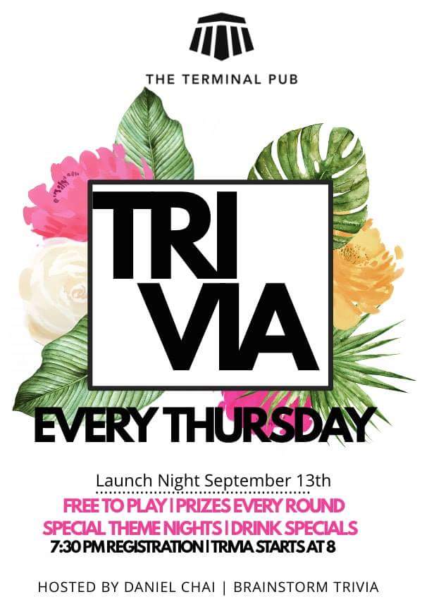 Q: Where will you find Daniel Chai hosting a fun &amp; free pub quiz every Thursday night?

A: At <a href="/TheTerminalPub/">The Terminal Pub</a> with <a href="/BrainstormTriv/">Brainstorm Trivia</a> starting at 8 pm!

Interesting questions, tasty food, and sweet prizes! Put on your thinking caps and come on down!

facebook.com/events/9694821… #NewWest