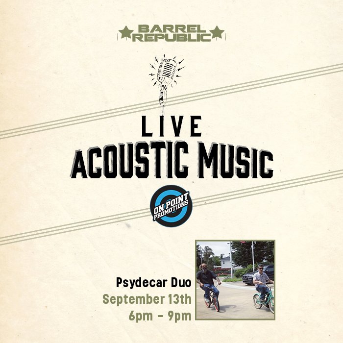 Love reggae, jazz, funk and groove? Catch original tunes and solid covers by @psydecar tonight at Barrel Republic in #Oceanside!