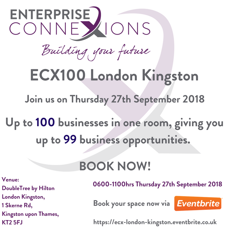Get the opportunity to pitch your business to 99 other business owners,  all under one roof #ECX100 <a href="/DoubleTreeKNG/">DoubleTree by Hilton Kingston upon Thames</a> <a href="/EventsKingston/">KINGSTON EVENTS</a> <a href="/Thekingstonecho/">The Kingston Echo</a> ?<a href="/RBKingston/">Kingston Council</a> ??<a href="/WOIKingston/">Whats On In Kingston</a> ? #Business #Meeting #Kingston ow.ly/Ye9z30lax27