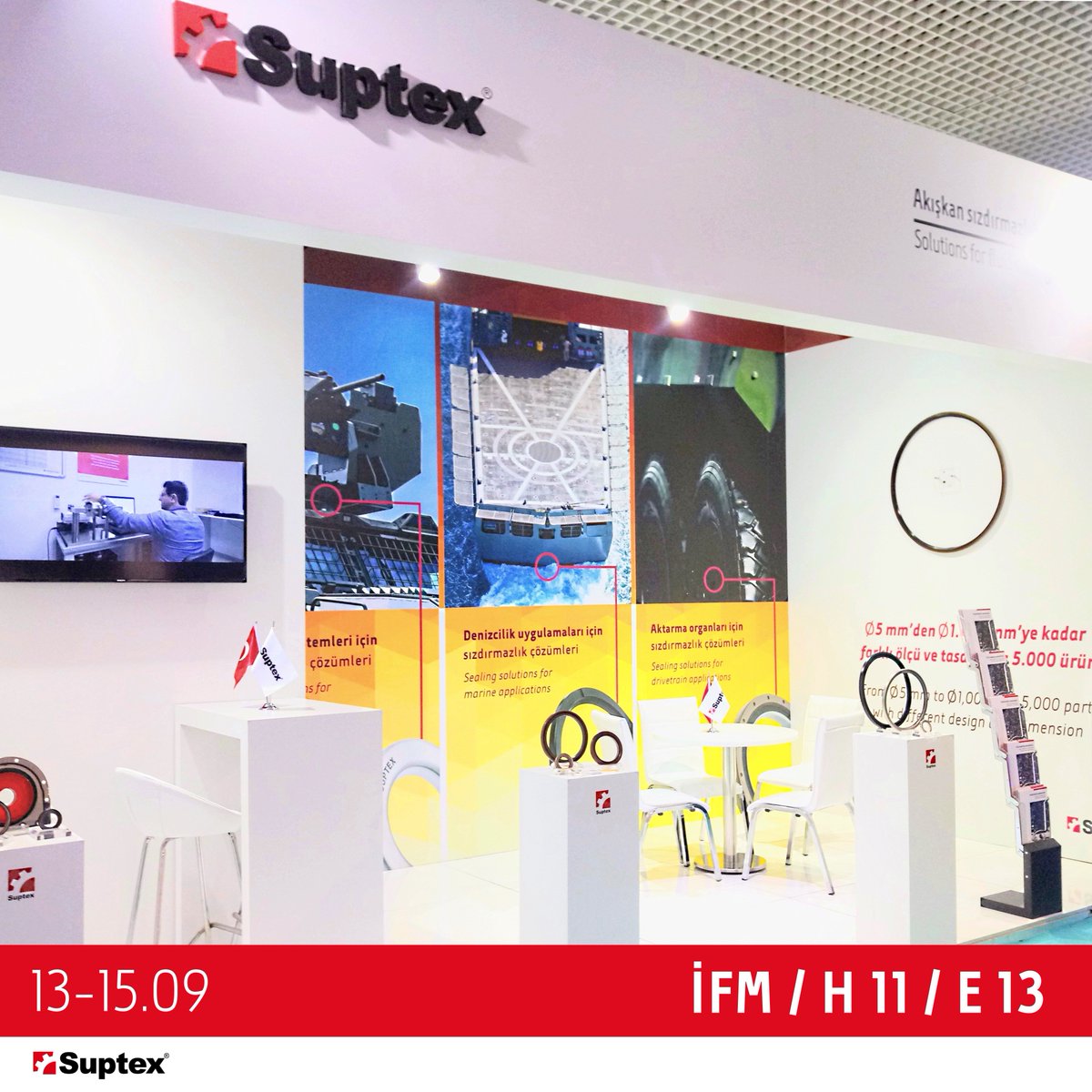 SAHA Expo '18 has started! We invite you all to visit us at H11 E13. / SAHA Expo '18 başladı! Sizleri de H11 E13'teki standımıza bekliyoruz. #sahaexpo2018 #suptex