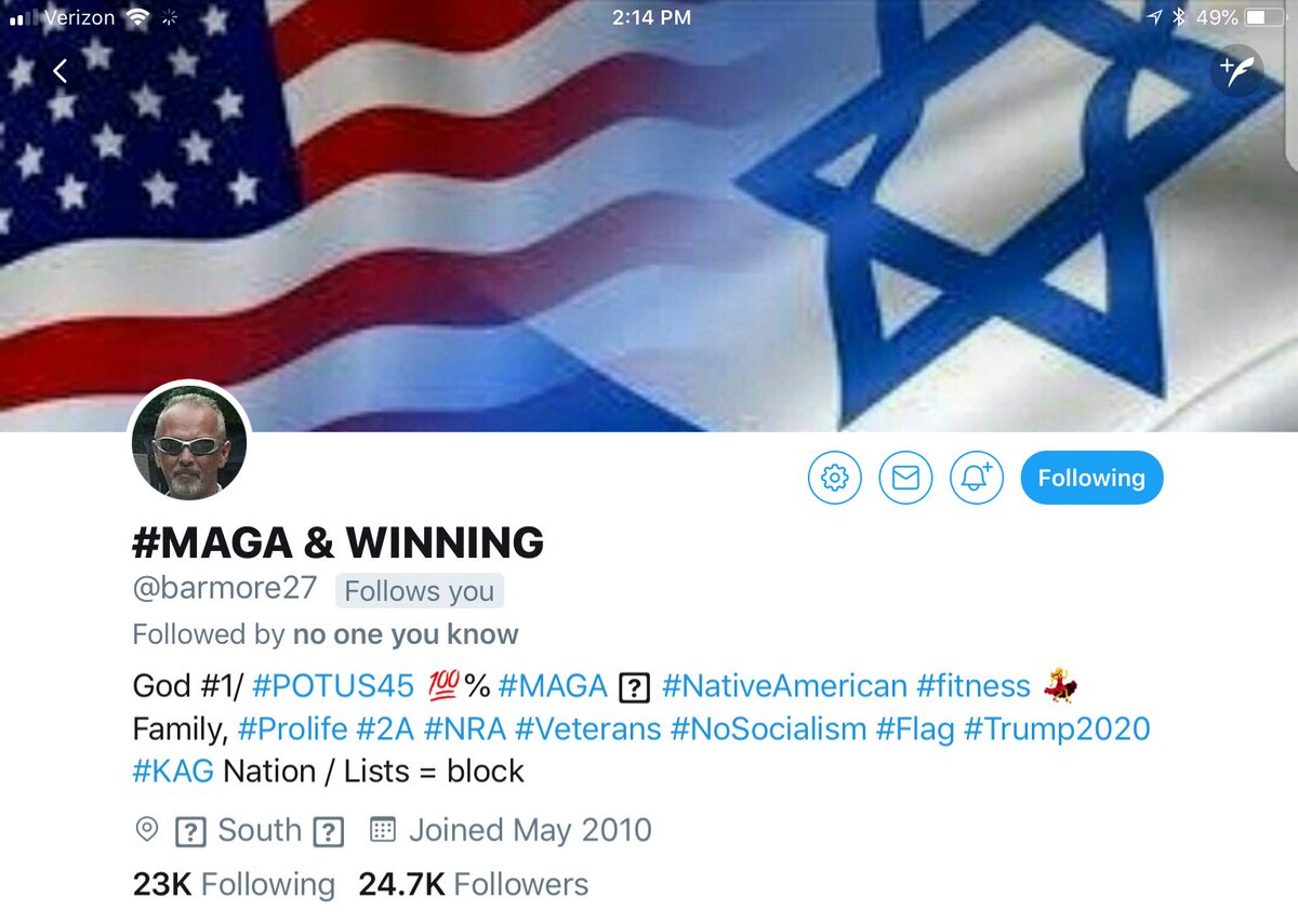 🚨 ATTN PATRIOTS 🚨 
Please Retweet &amp; Follow  
🇺🇸 <a href="/barmore27/">🇺🇸 RICK (Patriot Party!) 🇺🇸</a> 🇺🇸         
 👇👇Help Reach 👇👇
🔥25K FOLLOWERS 🔥 
🇺🇸 A #MAGA Patriot 🇺🇸       
🔥💥 THANK YOU 💥🔥