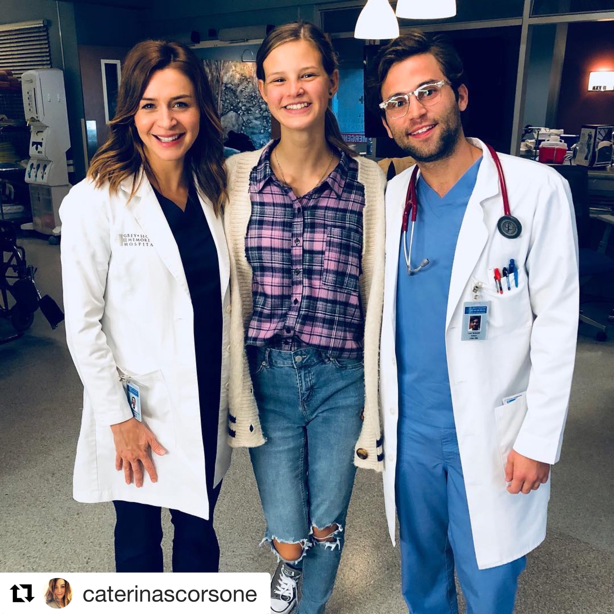 Peyton Kennedy on X: I'm the lucky one. #GreysAnatomy 💙💙💙 #Repost  @caterinatweets ・・・ Had such a fun day working with these two fantastic  humans. They are gold. I'm a lucky attending. @peyton_kennedy @