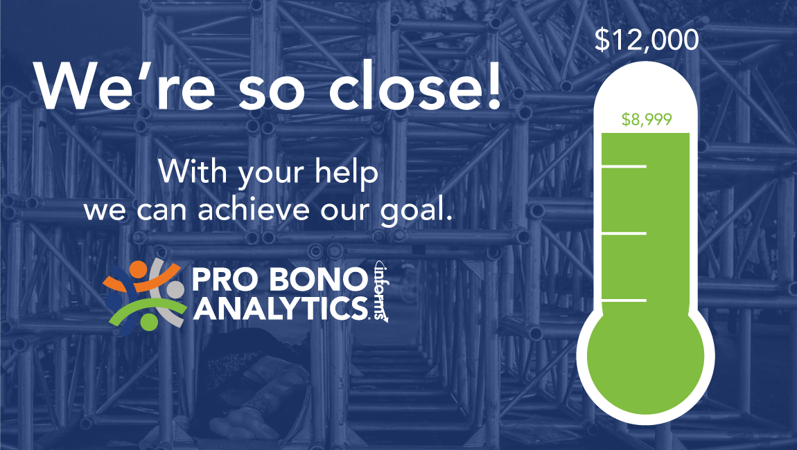 ProBonoAnalytic's tweet image. Thanks to your help, we&apos;re close! Please consider supporting our efforts to help Phoenix&apos;s Homeless bit.ly/2xaSskt #fundraising #INFORMS2018 #probonoanalytics