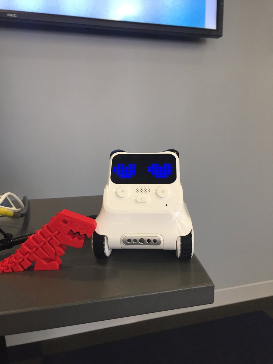 dscvar's tweet photo. We're having a great day with Zones and Makeblock showing how Makeblock fits into a STEAM environment. Codey Rocky loves hanging out with the sales reps! #STEAM #Makeblock #wedoEDU #EdTech #k12 #makerspace #coding https://t.co/nV2rROEGqs