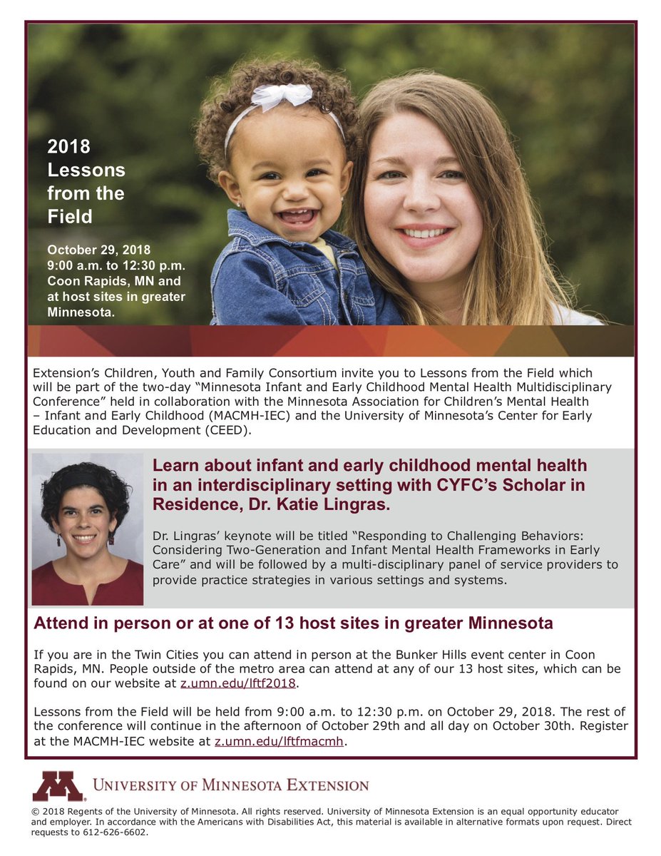 Join CYFC at one of our host sites for the 2018 Lessons from the Field event!