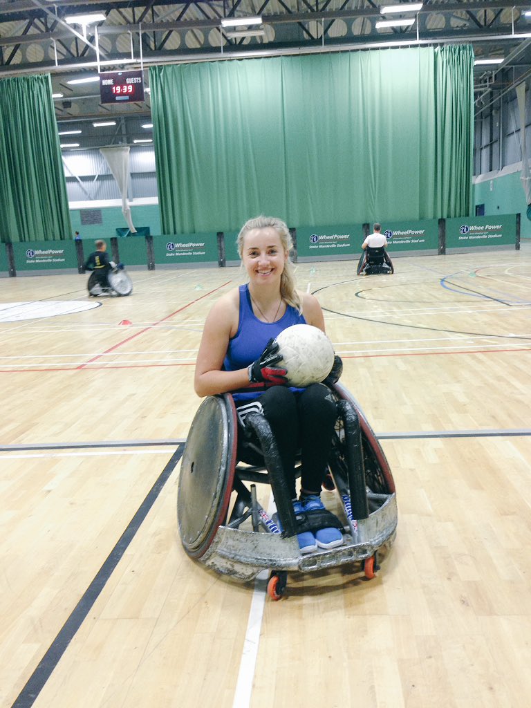 We are at Stoke Mandeville, the birthplace of the #Paralympics, and the perfect location to film @Issybailey1 playing #WheelchairRugby for our upcoming #DontQuitDoIt campaign. This is a story you don't want to miss.