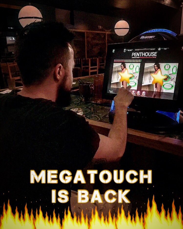 JackieLeesDC's tweet photo. OUR BABY'S BACK!!!! Nick has already done a test run with his favorite game 😈 and she's running smoothly. All high scores sadly are gone so come regain your titles champs!! @megatouch #megatouch https://t.co/sxtzhiGuFg
