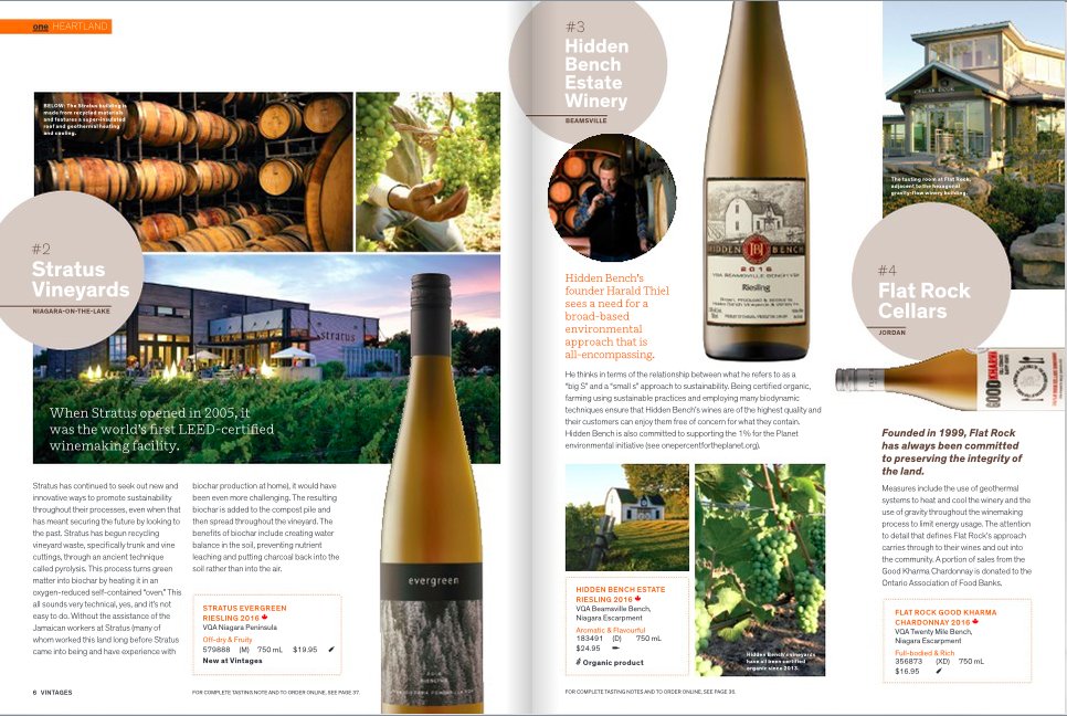 Lovely spread on #Somewhereness producers @StratusWines @HiddenBench  @Winemakersboots  and @SouthbrookWine  in #Vintages circular for Sept. 15 under the heading 'Home is where the heart is.' #bringlocalhome @LCBO  ow.ly/Q6Qn30lOlue