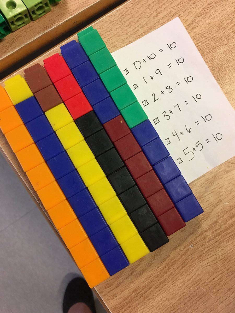 MrsUnsworthWTT's tweet image. We’ve been playing with the Tens Wand Routine for 2 weeks and this is the path we’ve headed down! Math talk about the CONCRETE wand lead to REPRESENTING with snap cubes, which lead to ABSTRACT number sentences. Routines open the door to amazing next steps!! #numbersenseroutines