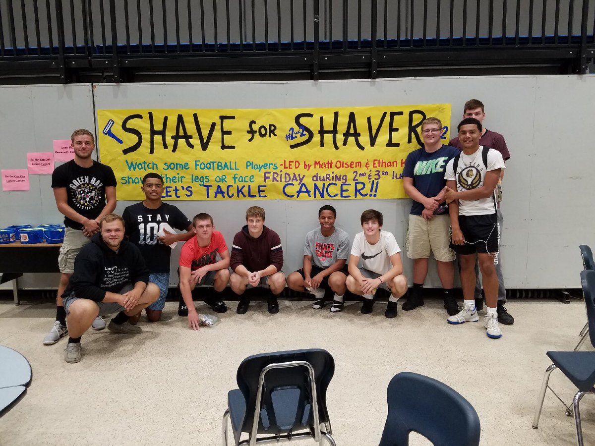 rshaver11's tweet photo. Tonight our TC story is about Ted Hammond and his positive impact on @WasecaBluejays football players and Tackle Cancer. He’s organized a unique fund raiser as you can see! Watch @kare11 tonight at 10pm https://t.co/uiKAkd9czW