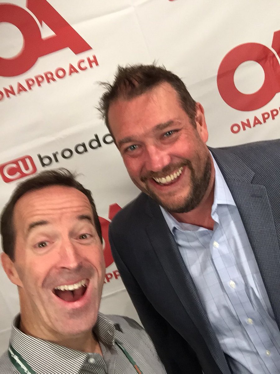 CUbroadcast's tweet image. Hanging out with @CUinsight Randy Smith at @CUNA #TechCouncil #OMECouncil Conferences in the Studio Lounge. Happy 10th anniversary to CUiNSIGHT, too!
