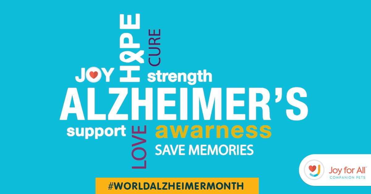 JoyForAllPets's tweet photo. During World Alzheimer's Month we hope you’ll consider a donation to your favorite non-profit organization working to support people with dementia and their families. #Alzheimers #health #WorldAlzMonth https://t.co/5WSHOzXRq4