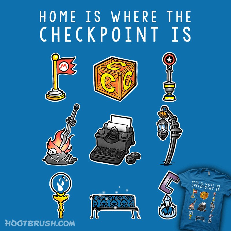 hootbrush's tweet photo. If you are a true gamer you know that home is where the checkpoint is :D
Available at:
RedBubble: https://t.co/NS33BFIAzw
TeePublic: https://t.co/1n0huHUw14
LaTostadora: https://t.co/ClVz0HYmBc
NeatoShop: https://t.co/ohST6zQI50 https://t.co/07e5Pw4bO4