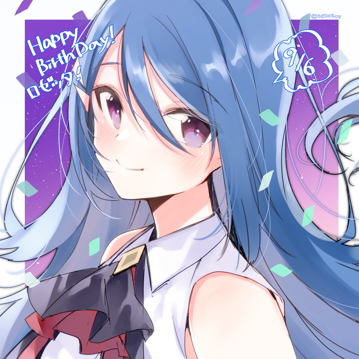 「出遅れてしまいましたが…!ロゼッタちゃんお誕生日おめでとうー!? #ラピライ #」|U35(うみこ)のイラスト