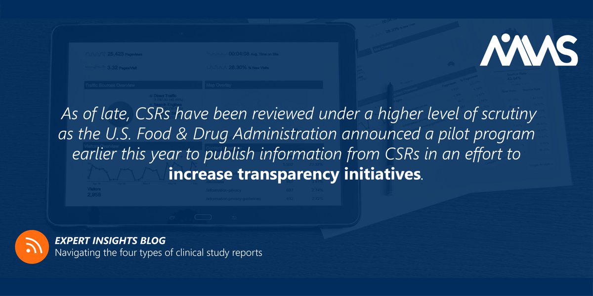 mmsholdings's tweet photo. BLOG: Find out why there are 4 types of #clinicalstudyreports and what they are used for in this latest installment: https://t.co/vbciwaPRLP #medicalwriting https://t.co/o2wcjNdUiC