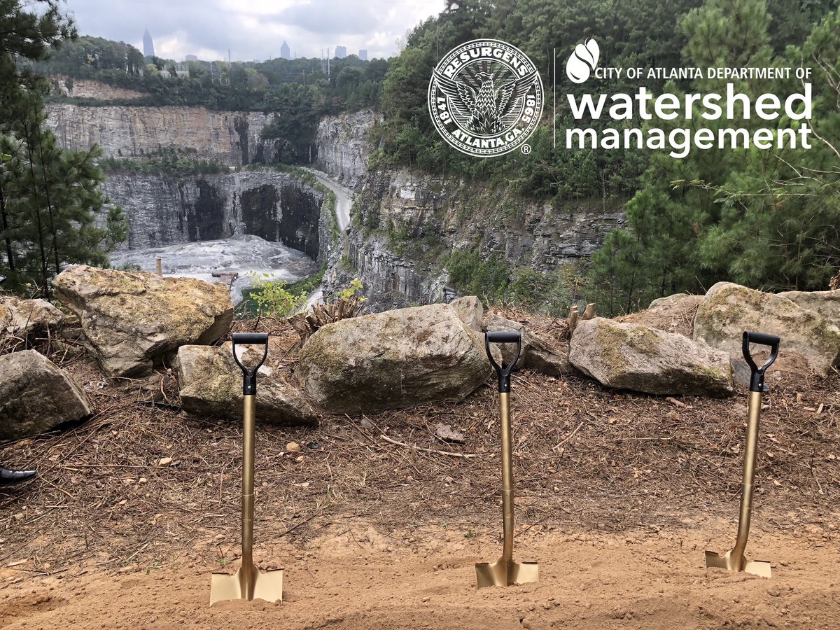 ATLWatershed's tweet photo. DWM is excited to join @ATLParksandRec & @AtlantaBeltLine for the Westside Park at Bellwood Quarry groundbreaking at 11 a.m.! @CommishKP is slated to provide updates on the #WaterSupplyProgram reservoir which will be located within the park. Stay tuned for highlights! https://t.co/vQiT7vJxCN