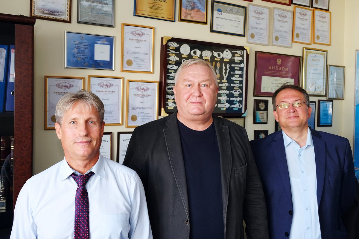FisheringS's tweet photo. Vice president of chamber of commerce and industry visited our #Fishering factory today. We discuss foreign markets and perspectives for our new #pelagic technologies https://t.co/za2RUavJHg