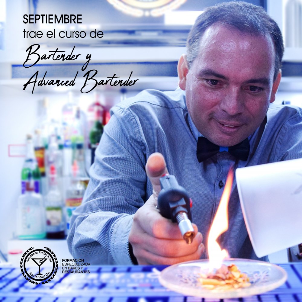 En Septiembre traemos nuevas fechas para el curso de #Bartender y #AdvancedBartender, no dudes en consultarnos, para nosotros es un placer atender tus solicitudes.