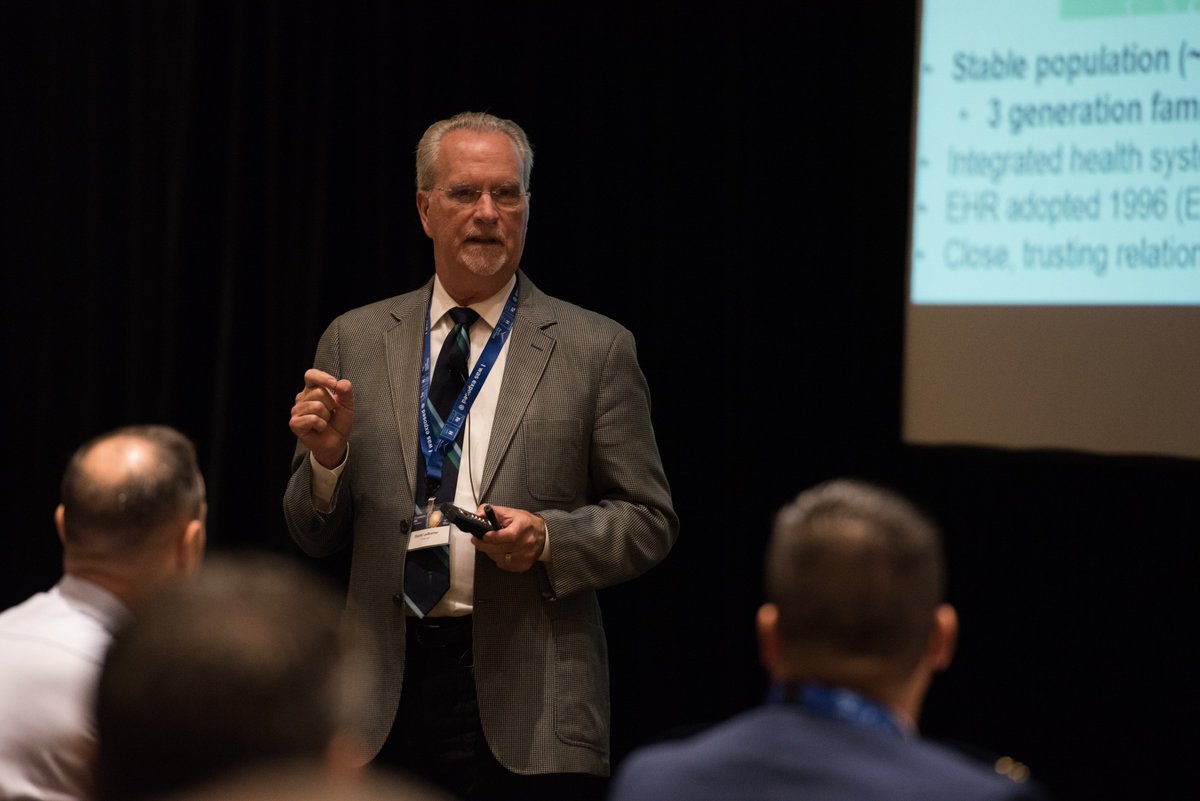 sciencePNNL's tweet photo. Incredible to think/know that we have the ability to identify variants in our DNA that could lead to preventative medicine, rather than waiting for treatment following symptoms. Great examples presented at #TEH2018 by Dr. David Ledbetter of @GeisingerHealth #PrecisionMedicine 🧬 https://t.co/3ts4n9M6zG