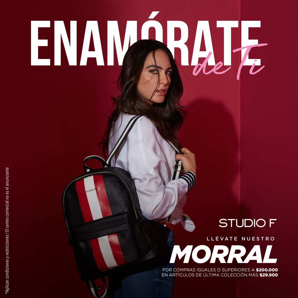 cable_plaza's tweet photo. ¡Enamórate de ti! En Studio F por compras iguales o superiores  a $200.000 más $29.900, llévate el morral de temporada 🎒 Aplica para tiendas físicas y Tienda Online.

Llévatelo Online aquí:  https://t.co/COuByvVBjY https://t.co/ziivWNtikB