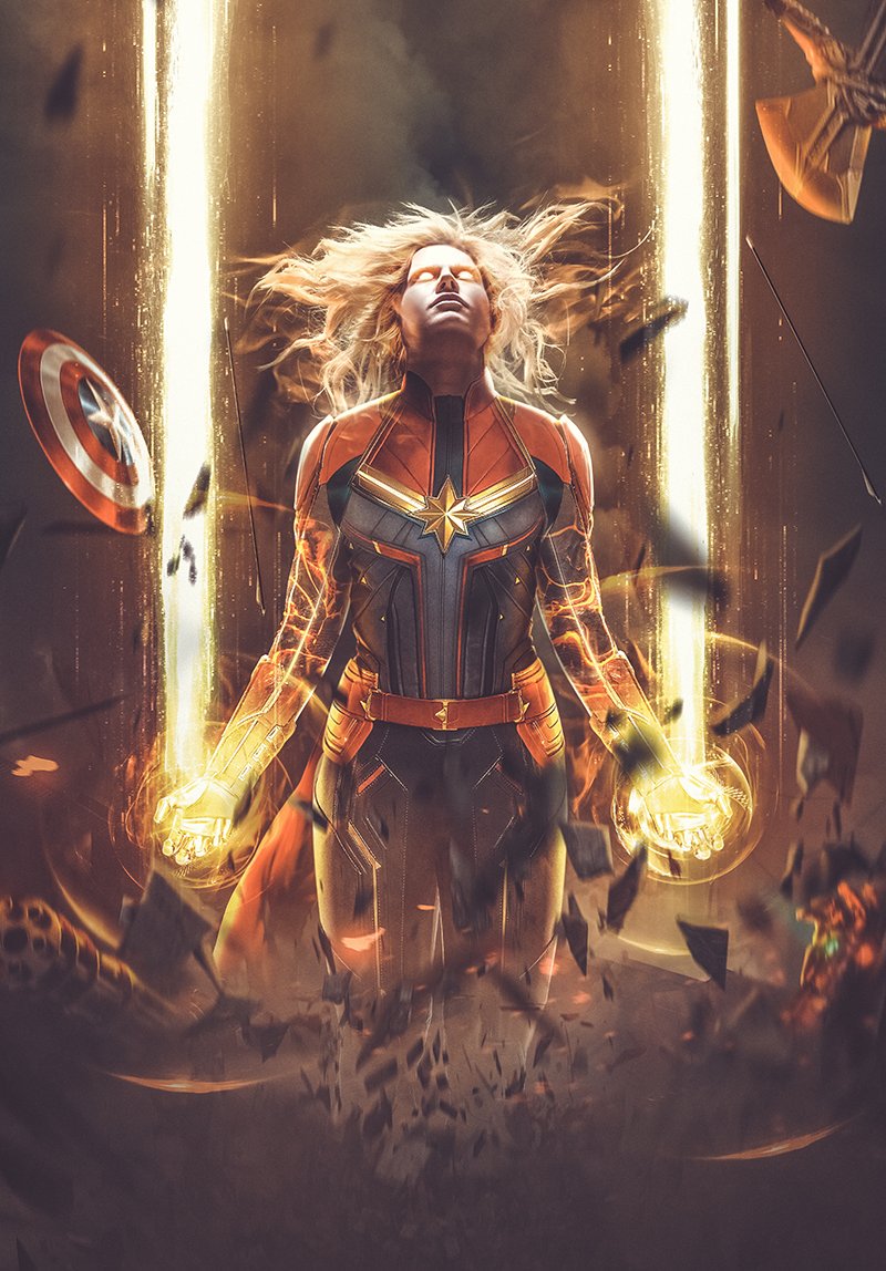 Bosslogic's tweet photo. "let's rewrite some history, shall we?" - Carol Danvers @brielarson #captainmarvel @Russo_Brothers @captainmarvel @Avengers https://t.co/zdsIlRsJnU