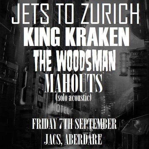 Tomorrow night! <a href="/JacsAberdare/">Jacs Aberdare</a> with <a href="/Thewoodsmanband/">The Woodsman</a> #Mahouts #kingkraken Free Entry! Be there!! #aberdare #Wales #gigs #AlternativeRock 🤘👊