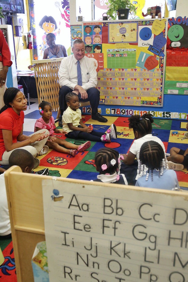 PhillyMayor's tweet image. Best time of year! We're starting another year of #PHLpreK, our no-cost quality pre-K program funded by the #PhillyBevTax. Now that the PA Supreme Court upheld the tax, we're adding 250 new seats this year. Eventually, we'll ramp up to 5500 helping thousands more Philly families.