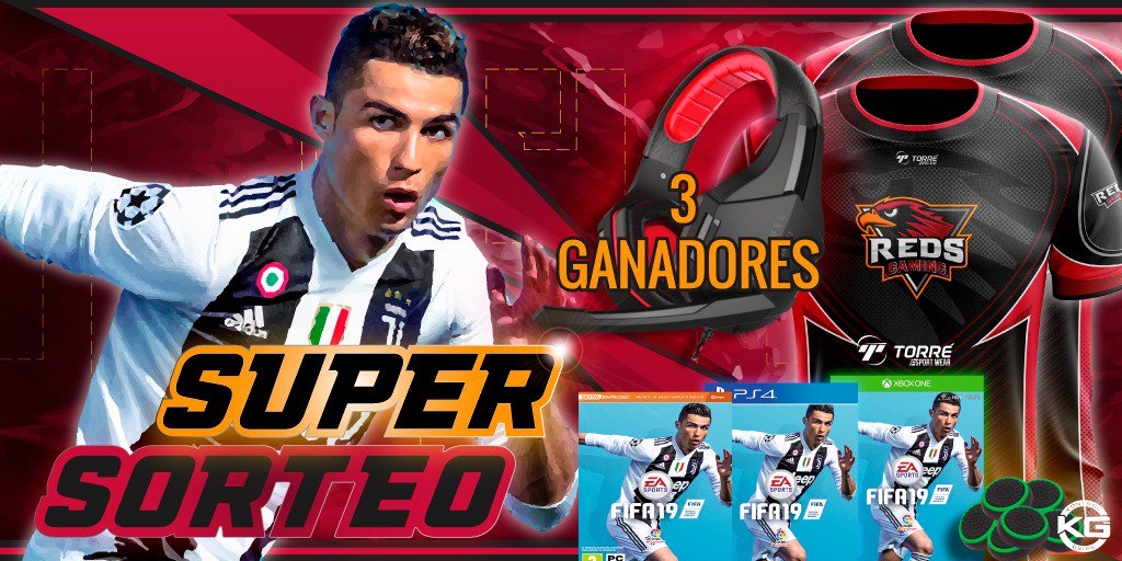 RedsGaming_ESP's tweet image. 🔥#SORTEO 🔥

1️⃣FIFA19
2️⃣Cascos Gaming
3️⃣2 Camisetas de REDS 🛑
4️⃣6 pares de GRIPS

🛑3 Ganadores🛑
1️⃣FIFA19 + Cascos
2️⃣Camiseta + grips
3️⃣Camiseta + grips

Menciona 2 amigos
Dar 🔃 
Y SEGUIR a
@RedsGaming_ESP
@torrewear
@CarlosIchigo97
@KontrolGrip 
SUERTE🍀