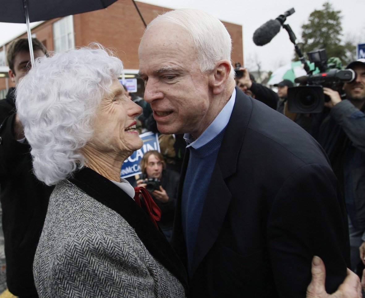 John McCain and his mother are the "real" Seymour Skinner and Agnes Skinner