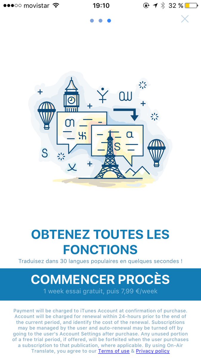 - “Les mecs, on va faire une app de traduction avec une offre premium payante en période d’essai.“
- “Ok, comment on traduit START TRIAL en français sur l’écran d’accueil ?”
-