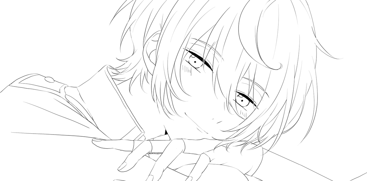 久しぶりの凛月がお祝い絵だから張り切るけど9月の誕生日は推しが多くて困る。線画最近楽しくてたまらない 