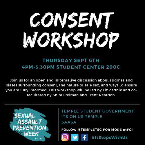 EVERYONE COME OUT!! @ the SAC 4 pm! #consentissexy bring ya friends