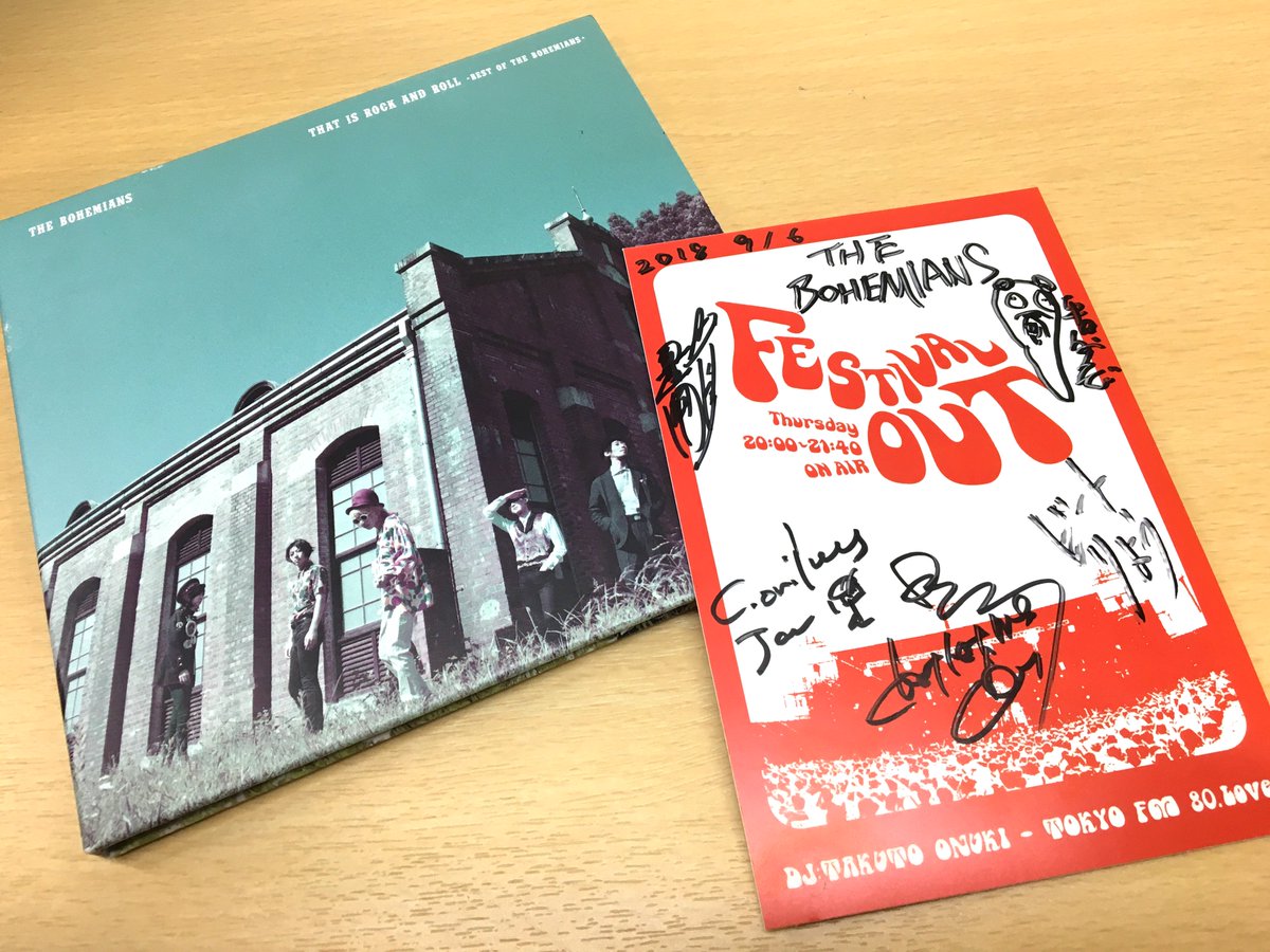 FESTIVALOUT's tweet photo. 🎁THE BOHEMIANSサイン当たる！🎁

このあと生登場！📻
#ボヘミアンズ のサイン入りステッカーを1名様にプレゼント🎉
MV参加企画も是非チェックしてね！
▶️https://t.co/ETIOCTFOLj

＜応募方法＞
①@FESTIVALOUT をフォロー🌟
②このツイートをRT📲
締切：9/12(水)17時

#FESTIVALOUT #THEBOHEMIANS https://t.co/PgN9MxsXx4