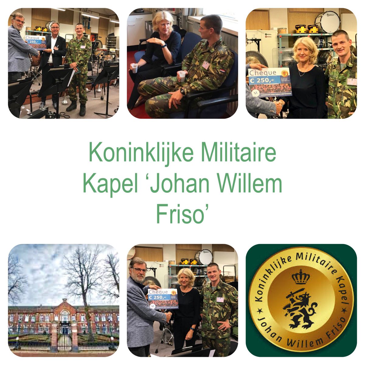Mooie start van de dag: Een cheque aangeboden aan Peter  Verbruggen (Stichting vrienden van) van de Koninklijke Militaire Kapel ‘Johan Willem Friso’.

Als dank voor de inleiding van Kapitein Wouter Bron op onze personeelsdag afgelopen juni. <a href="/bmeesterschap/">Bureau Meesterschap</a>.