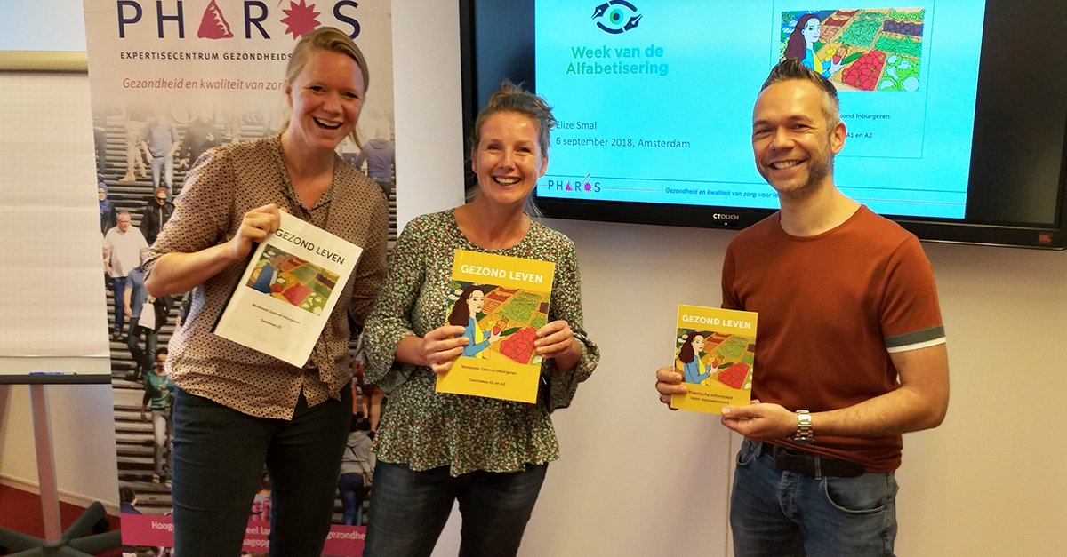 PharosKennis's tweet photo. Voor iedereen die betrokken is bij de inburgering van nieuwkomers gaf Pharos vandaag een gratis workshop Gezond Inburgeren #WvdA18 Meer over de module Gezond Inburgeren: https://t.co/vLaZTBHrmJ https://t.co/z9mDhqyv9V
