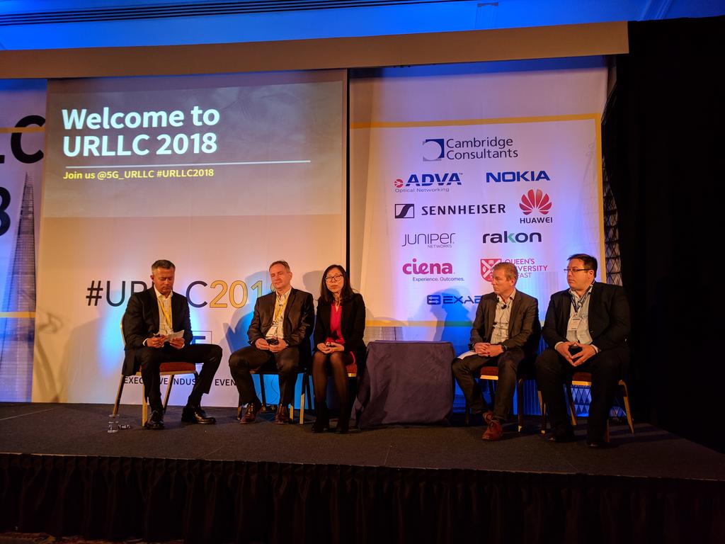 zahidtg's tweet photo. An interesting panel chaired by Mansoor Hanif, UK5G at #URLLC2018. Lots of open questions about end to end slicing, how many, who owns them, who controls them, etc. #5G https://t.co/JxY9J212Ge