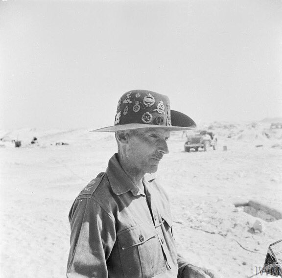 BarbaraPAuthor's tweet photo. Just came across this - why wear one cap badge if you can wear twelve or more? Lieutenant #GeneralMontgomery, visiting troops around the time of the Battle of El Alamein, November 1942. #WWII #WW2 https://t.co/eDtEYTNkiS