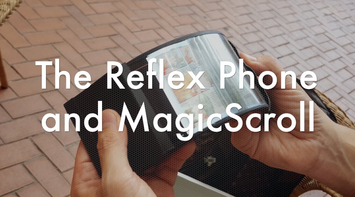 WisseHettinga's tweet photo. Reflex Phone and the MagicScroll - Designing the phones and iPads of the future

@jpcarrascal
#mobilehci2018 
#Barcelona #mobilehci
@humanmedialab
#Samsung #iphone #MagicScroll
 #IoT #SmartWorld  #Technology
https://t.co/oTpNeR9qbF … https://t.co/cx0ZQyLz0Y