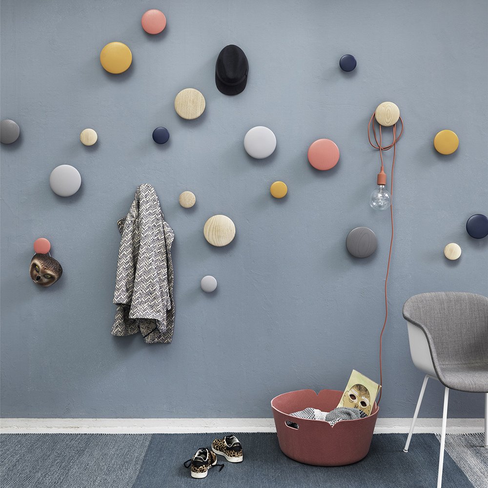 UtilityDesign's tweet image. Customer favourite Muuto Dots Coat / Wall Hooks now available to order in new colours for autumn : burgundy, clay brown, beige green, pale blue, petrol and our favourite - walnut. 

Shop here – utilitydesign.co.uk/muuto-dots-coa…