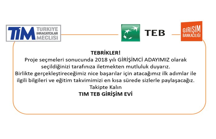 Sense4B's tweet photo. Sense4B ailesi olarak TİM-TEB Girişim Evi Start Up Programı kapsamında desteklenmeye hak kazandık. Bugüne kadar bize her konuda destek olmuş @TEBleGirisim ailesine teşekkür ederiz.  @TEB 

https://t.co/SUcm5OUZAv https://t.co/oVDJAC1U6q