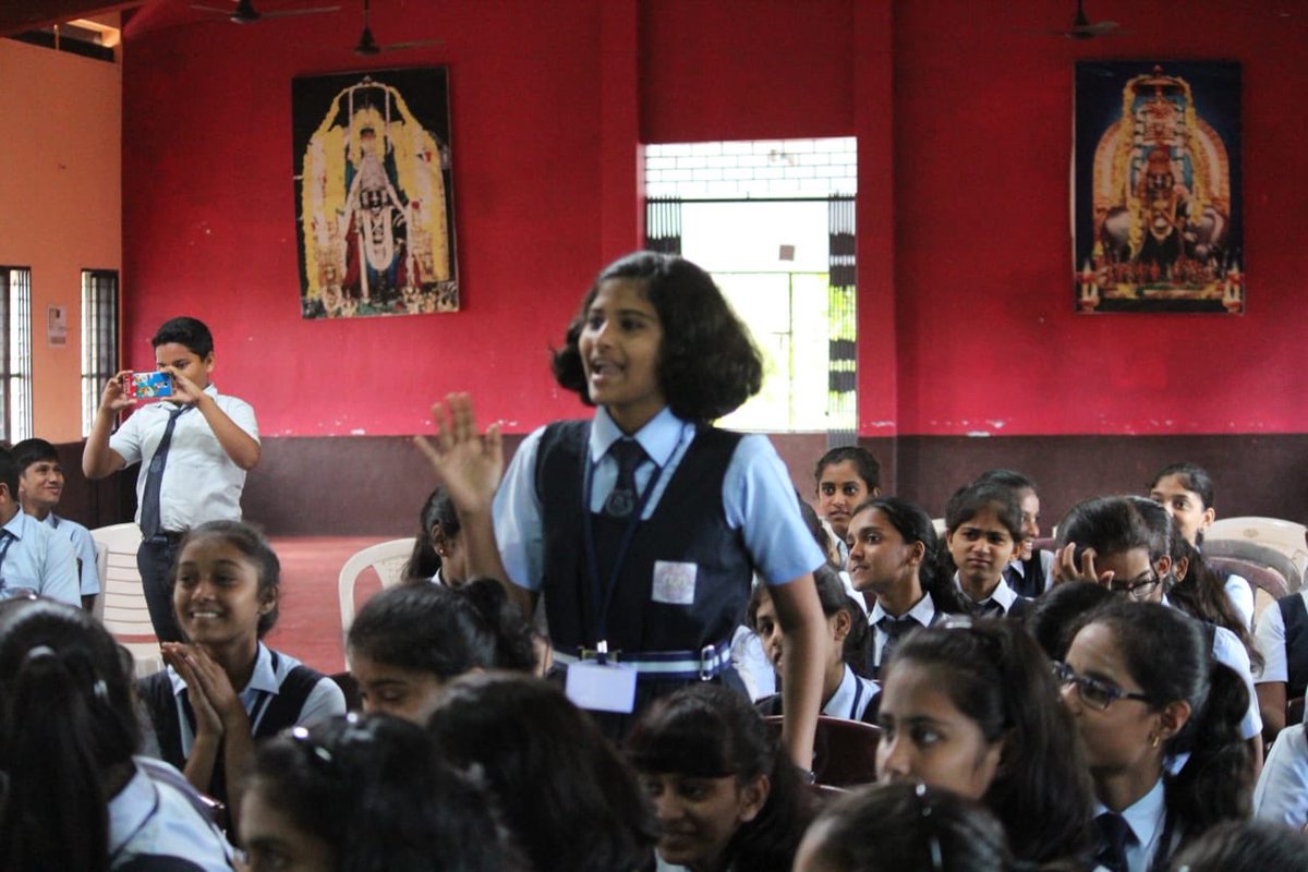 MAHE_climate's tweet photo. @WarrierAnish delivered a talk to the 8th std students on “Polar regions and climate change” to the students of Sharada Residential School. He also informed the students about the Intl. Earth Science Olympiad @ManipalUni @igeoscied @mahesrf @MAHEGeology @manipalblog @ncaor_goa https://t.co/rQjozkCHu8