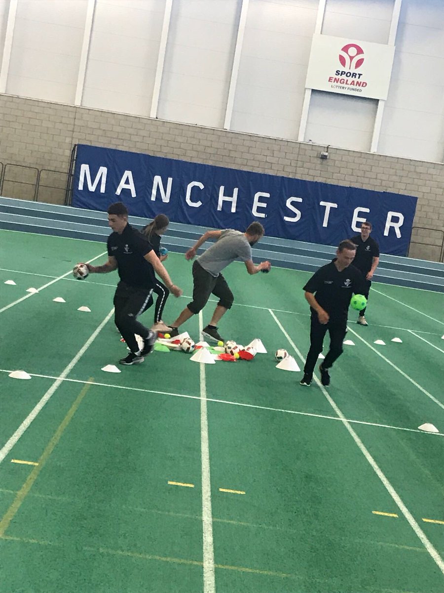 CCTeamMCR's tweet photo. CCMcr apprentices working on an invasion game incorporating core exercises and multi sports https://t.co/nqJJYGXoFZ
