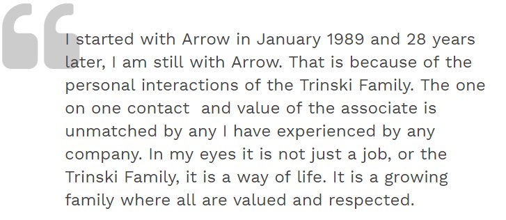 ArrowTransGroup's tweet image. Today's #TestimonialThursday comes from our own  Richard Bormann, Shop Foreman. Read why Arrow Transportation is only moving forward ⏩ #ArrowTransportation #TruckTriumph
