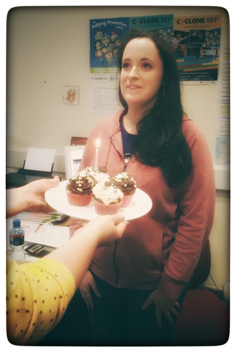 CycloneRep's tweet photo. New Cyclone Recruit Jane is celebrating her birthday today. “With mirth & laughter let old wrinkles come”... and cupcakes, PLENTY of cupcakes! 🎂😀 #cupcakes #Celebration #cyclonerep https://t.co/PlQLuisZus