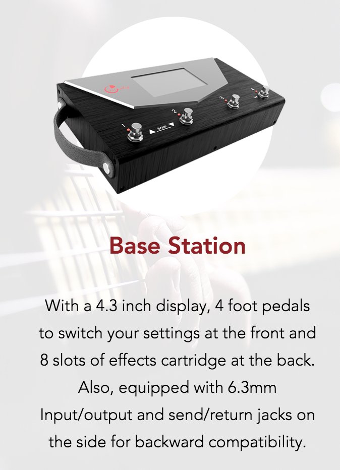 trinalogeffects's tweet photo. 🎛️ Base Station 🎛️
-A 4.3 inch display
-4 foot-pedals to switch your settings at the front
-8 slots of effects cartridge at the back.

Also, 6.3mm Input/output and send/return jacks for backward compatibility on the side!

#Trinalog #TrinalogEffects #electricguitar #pedals https://t.co/SXPH3Q8JJo