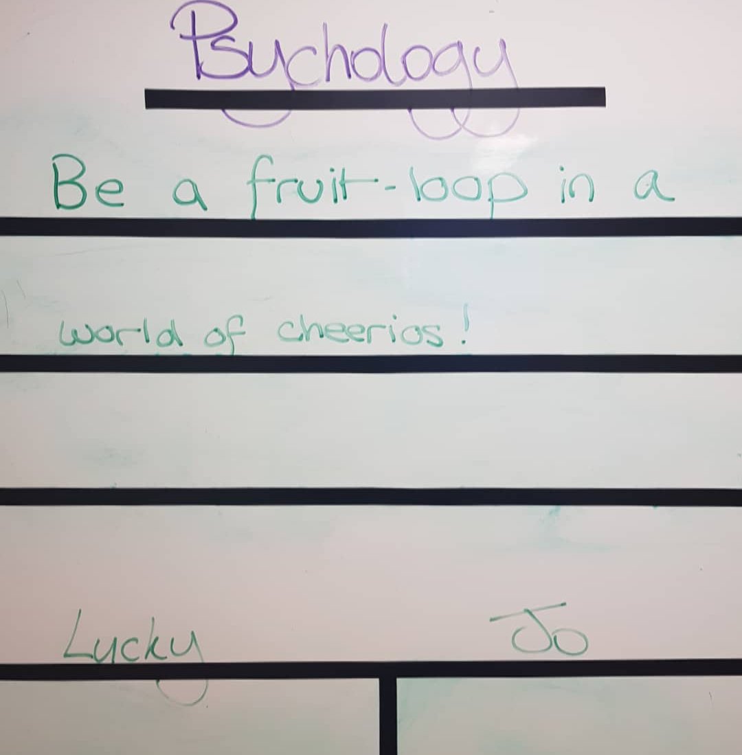 laksh189's tweet photo. Bit late in the week but our lovely trainee and assistant chose a wonderful quote to reflect how we can change our view and still be the same #QuoteoftheWeek #mentalhealth #perceptions #selfcare #positivity #fruitloop #cherios https://t.co/GgXINJHxU0