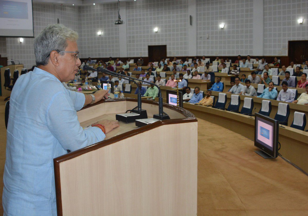 directorica's tweet photo. Hon'ble Dy. Chief Minister Shri Jishnu Dev Varma addressing  in State Level Workshop on Government e Marketplace (GeM) at Pragna Bhavan today. https://t.co/NCCz6vHcFF