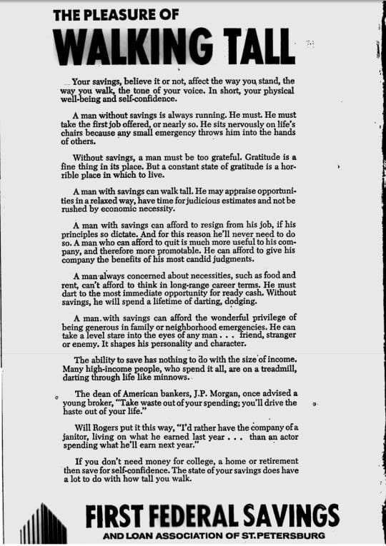 position_trader's tweet photo. The best explanation of financial freedom I have read. From an advertisement in the 60s. Worth a read. https://t.co/0JtLsrUiZf
