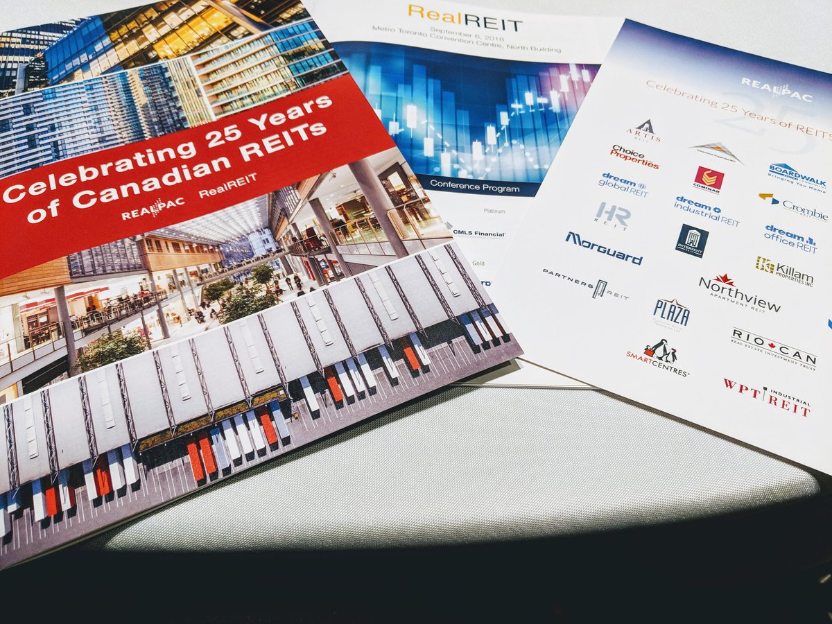 REALPAC_News's tweet photo. We're continuing the celebration of 25 years of #REITs in Canada at the RealREIT conference! #REIT18 https://t.co/pGa8Q3FpOr