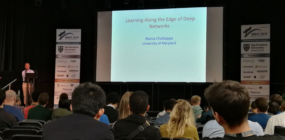 smartcameras's tweet photo. Learning along the edges of #deepnetworks - keynote talk by Rama Chellappa #bmvc2018 @umiacs https://t.co/rGebmLXiDT